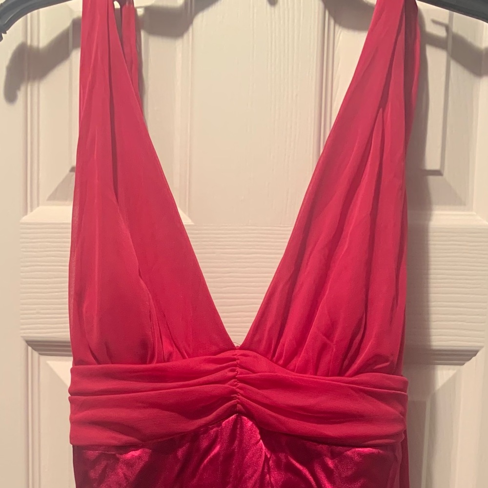 Pink fuchsia mid length dress